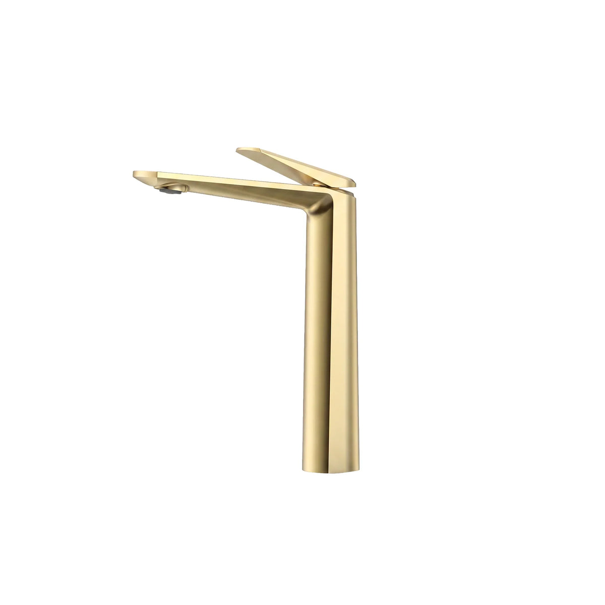Ark Basin Mixer — Tall Neck, Brushed Gold | Yoso