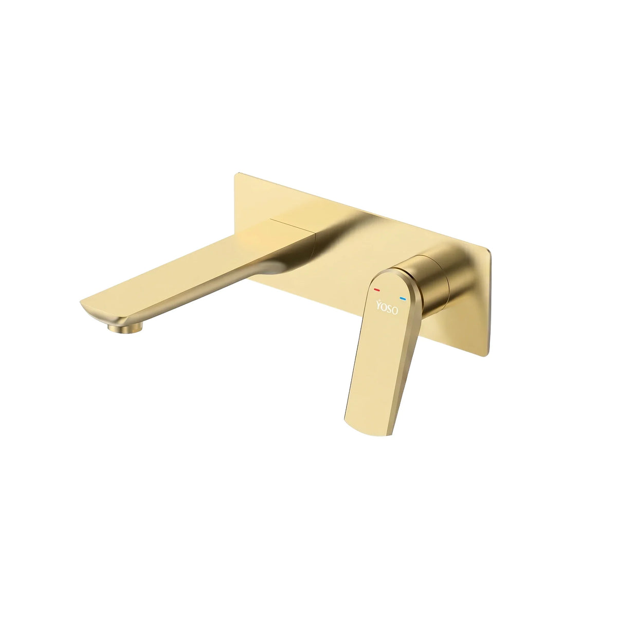 Ark Wall Mounted Basin Mixer, Brushed Gold | Yoso