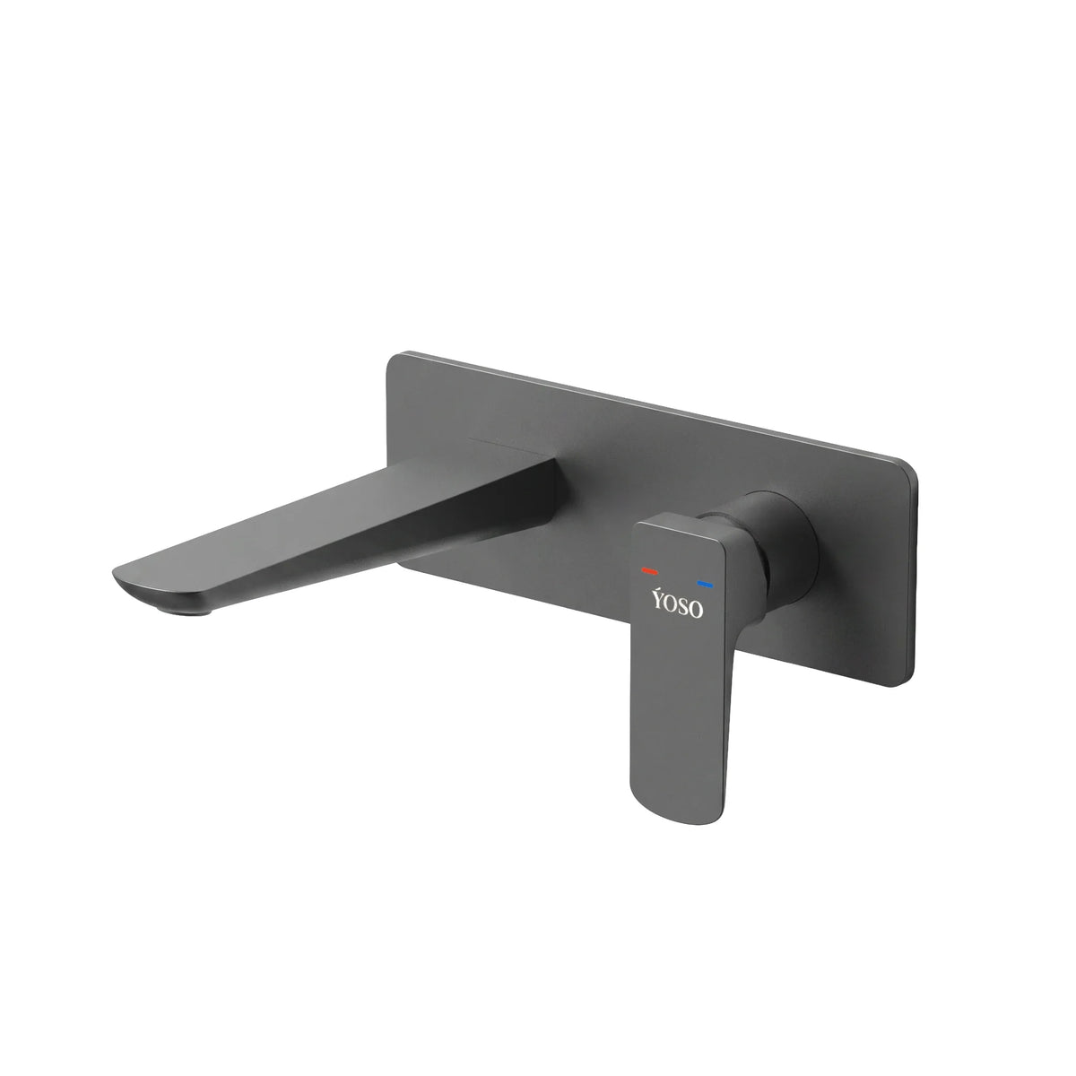 Luxor Wall Mounted Basin Mixer, Matt Black | Yoso