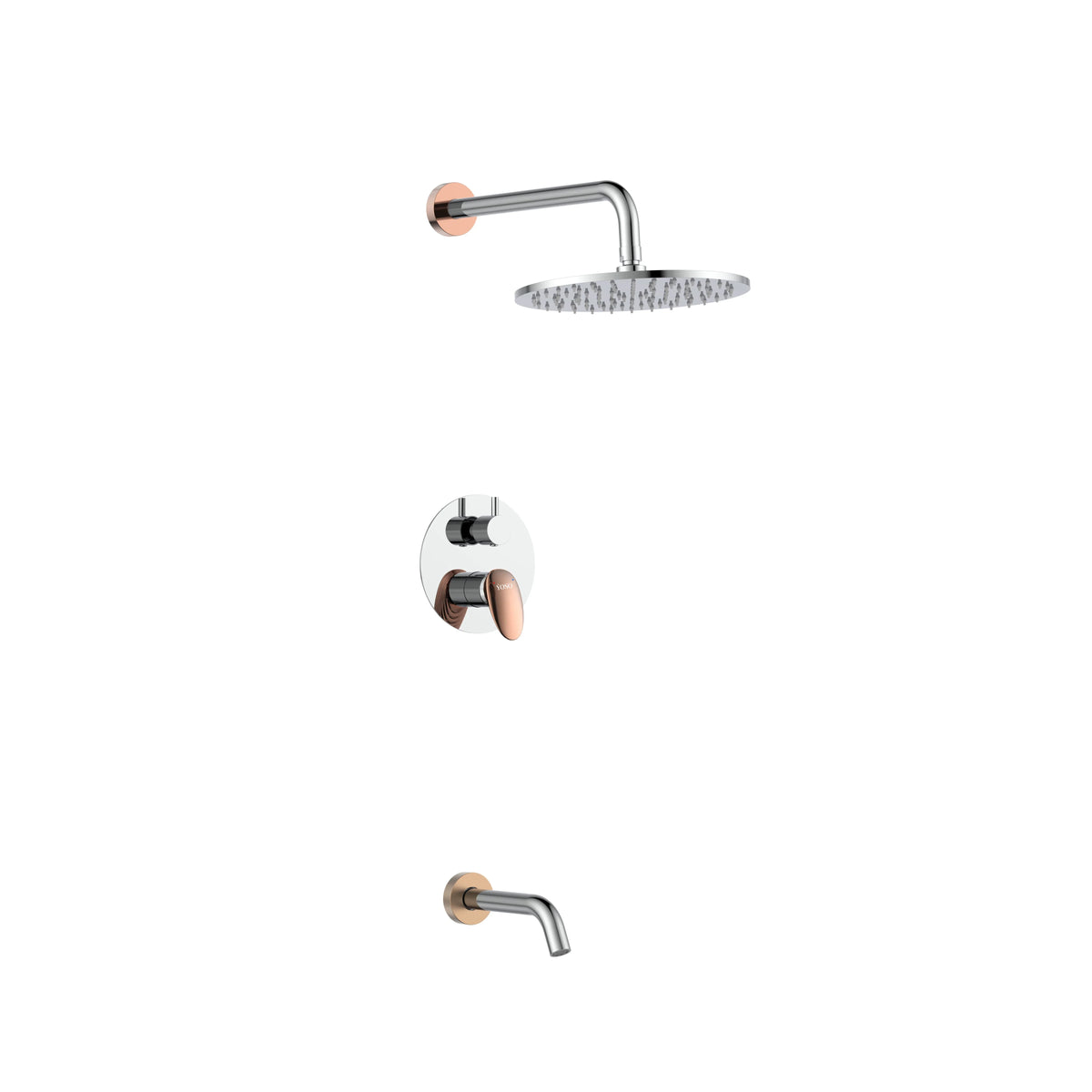 Marvel Concealed Shower Set - Chrome + Rose Gold