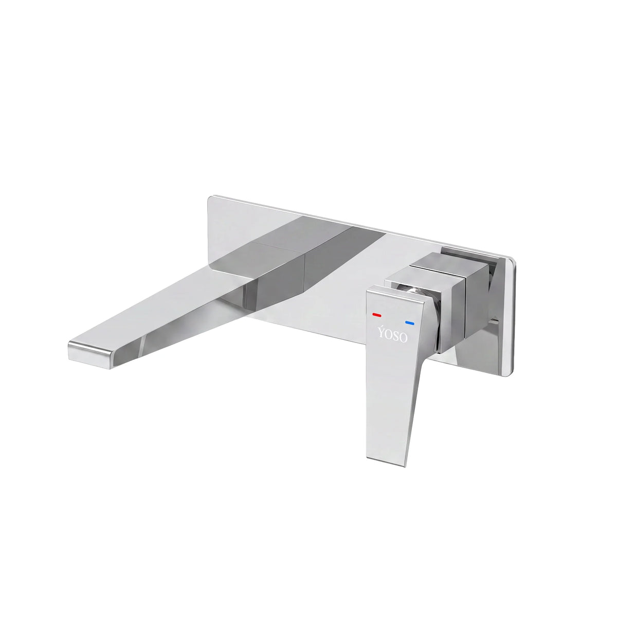 Quadra Wall Mounted Basin Mixer, Chrome | Yoso