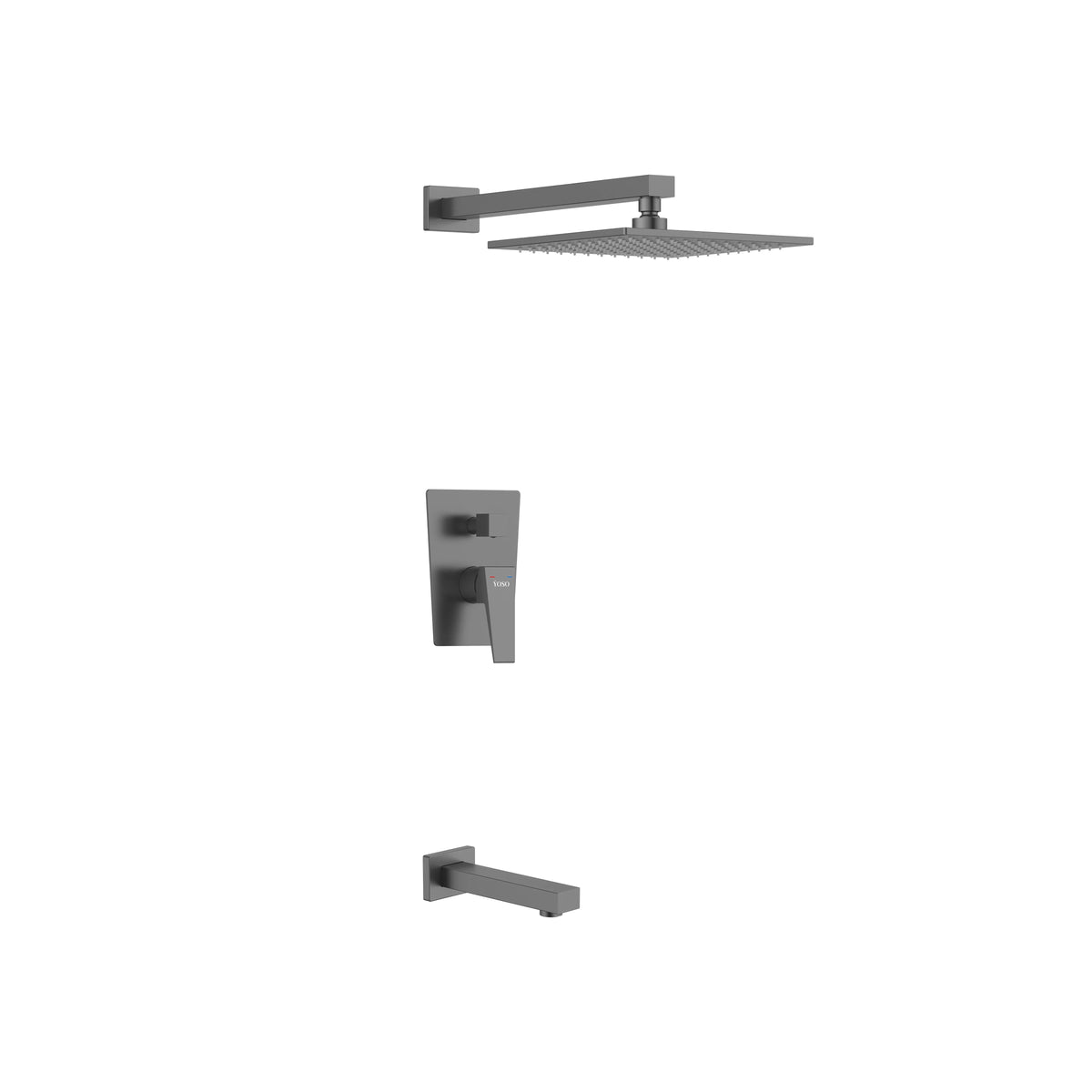 Quadra Concealed Shower Set - Gun Metal