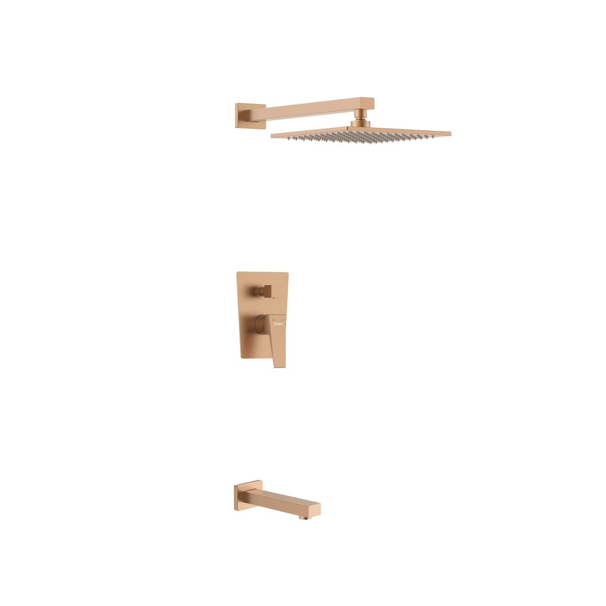 Quadra Concealed Shower Set - Rose Gold