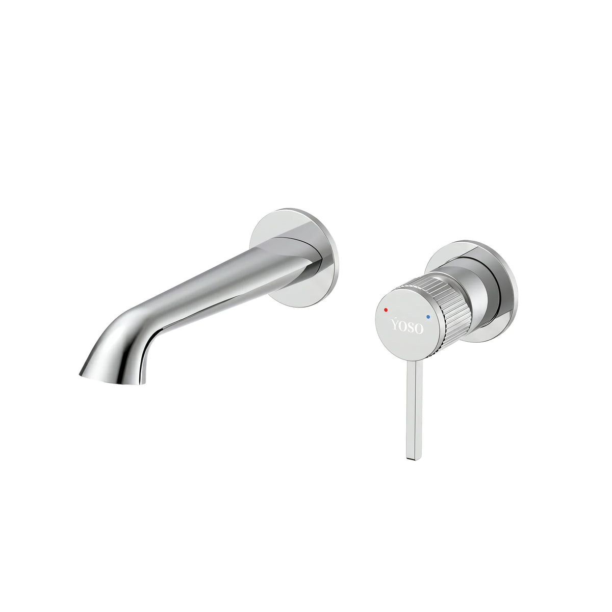 Aura Wall Mounted Basin Mixer, Chrome | Yoso