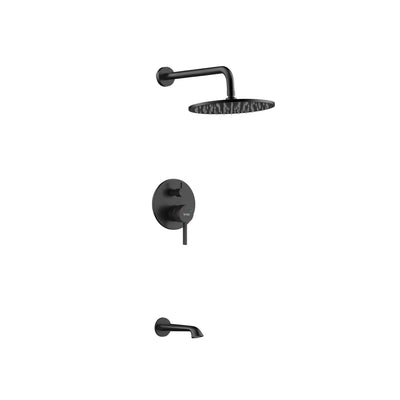 Aura Concealed Shower Set - Matt Black