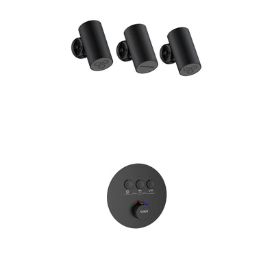 Florence Concealed Shower Set - Matt Black | Yoso