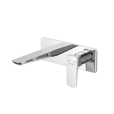 Luxor Wall Mounted Basin Mixer, Chrome | Yoso