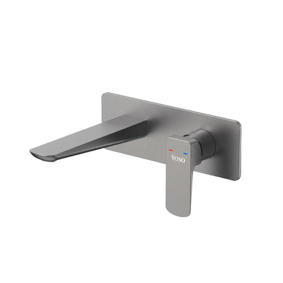 Luxor Wall Mounted Basin Mixer, Gun Metal | Yoso