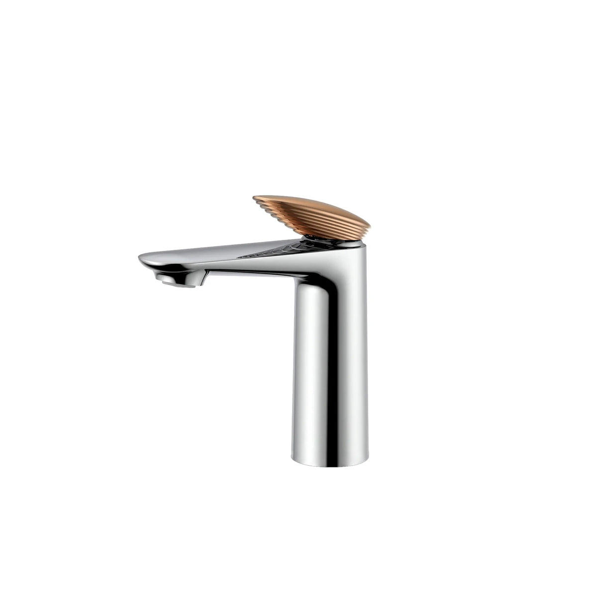 YOSO Marvel Basin Mixer — Standard Height - Chrome + Rose Gold