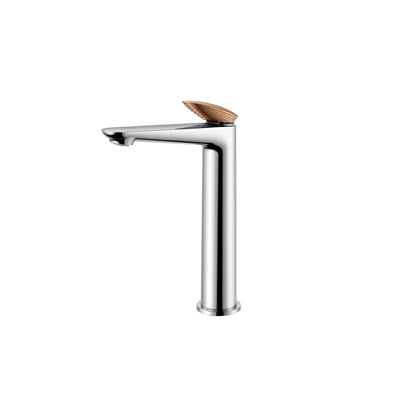 Marvel Basin Mixer — Tall Neck, Chrome + Rose Gold | Yoso