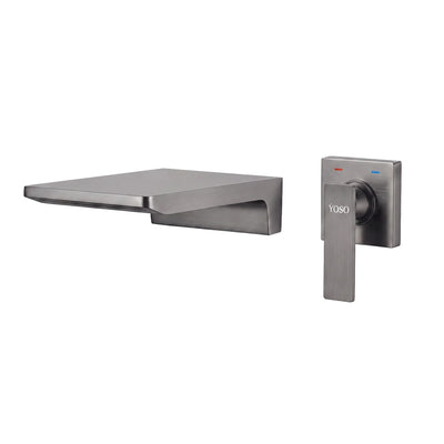 Niagra Wall Mounted Waterfall Faucet, Gun Metal | Yoso
