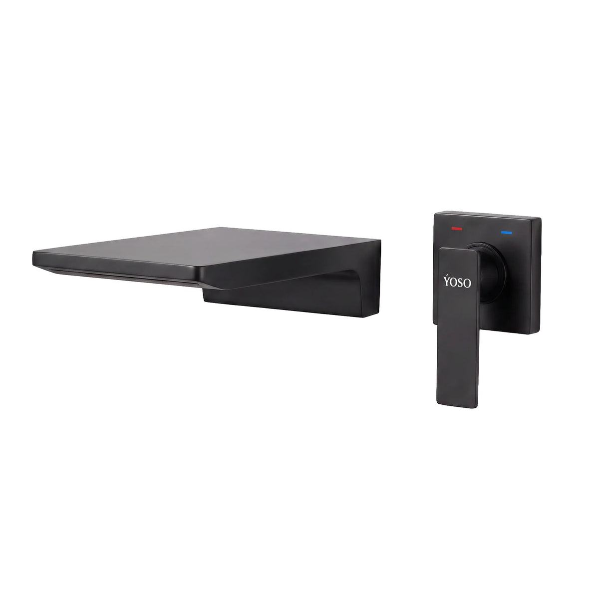 Niagra Wall Mounted Waterfall Faucet, Matt Black | Yoso