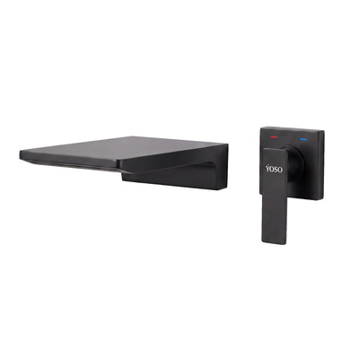 Niagra Wall Mounted Waterfall Faucet, Matt Black | Yoso