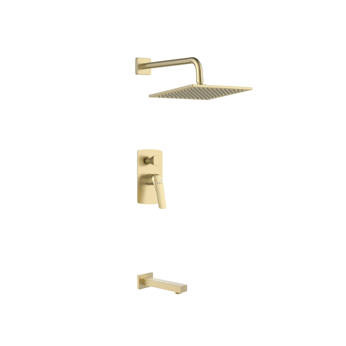Nuvella Concealed Shower Set - Brushed Gold