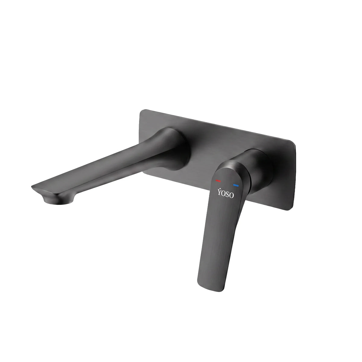 Nuvella Wall Mounted Basin Mixer, Gun Metal | Yoso