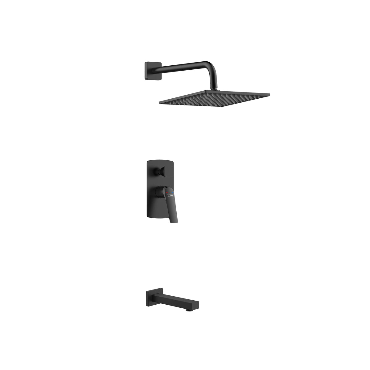 Nuvella Concealed Shower Set - Matt Black