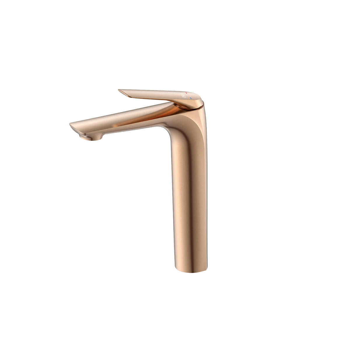 Nuvella Basin Mixer — Tall Neck, Rose Gold | Yoso