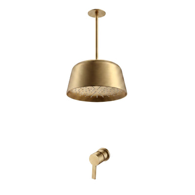 Paris Ceiling Mounted Complete Shower Set - Brushed Gold