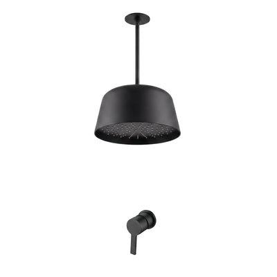 Paris Ceiling Mounted Complete Shower Set - Matt Black