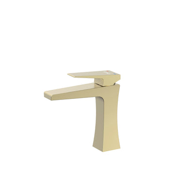 YOSO Quadra Basin Mixer — Standard Height - Brushed Gold