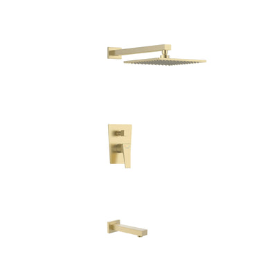 Quadra Concealed Shower Set - Brushed Gold