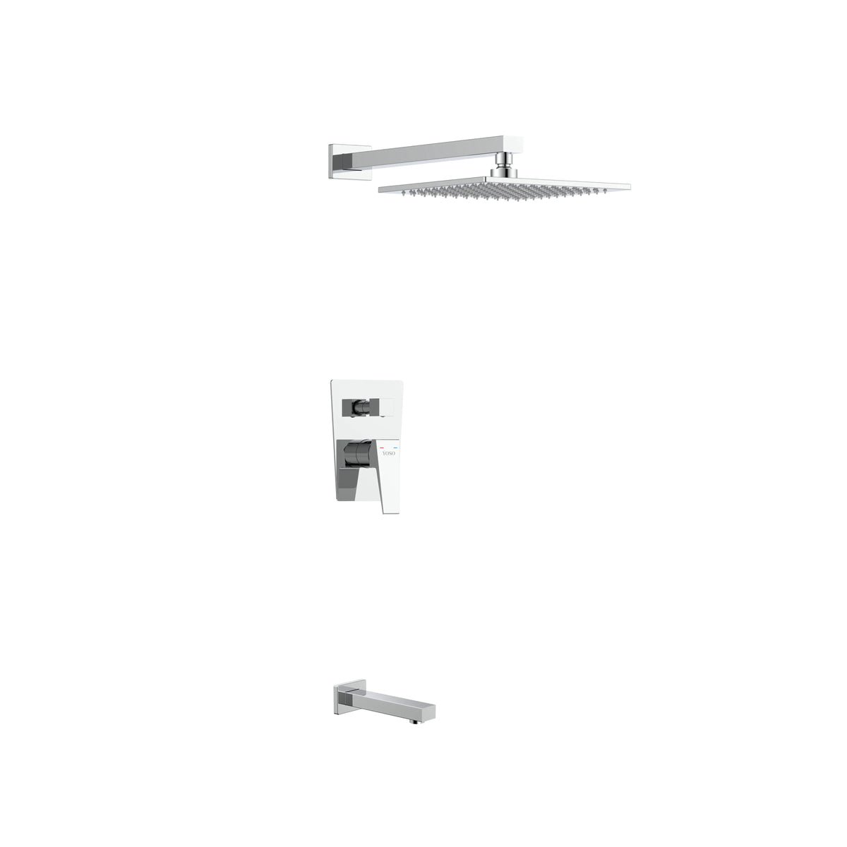 Quadra Concealed Shower Set - Chrome