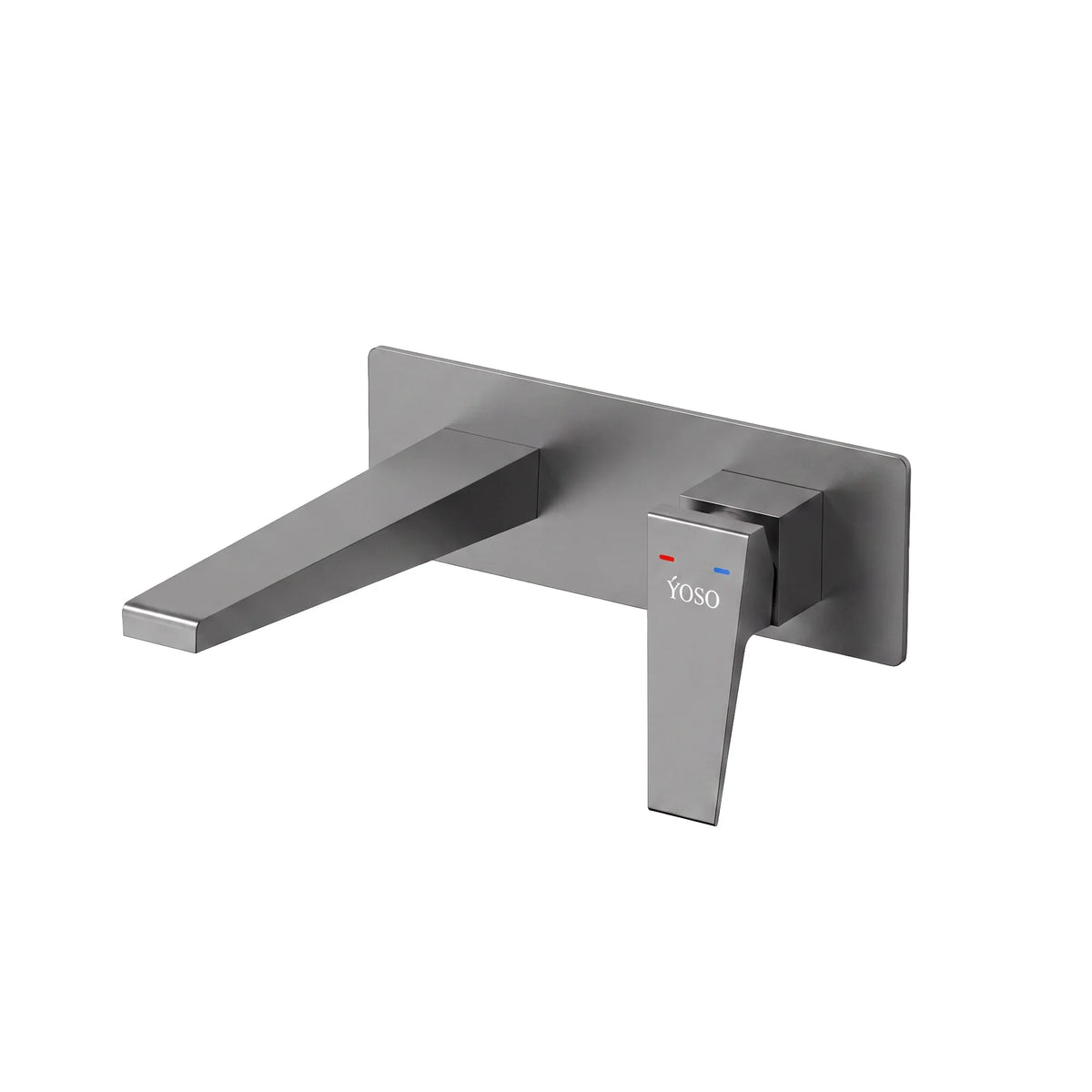 Quadra Wall Mounted Basin Mixer, Gun Metal | Yoso