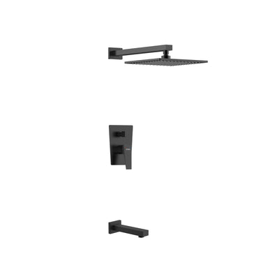 Quadra Concealed Shower Set - Matt Black