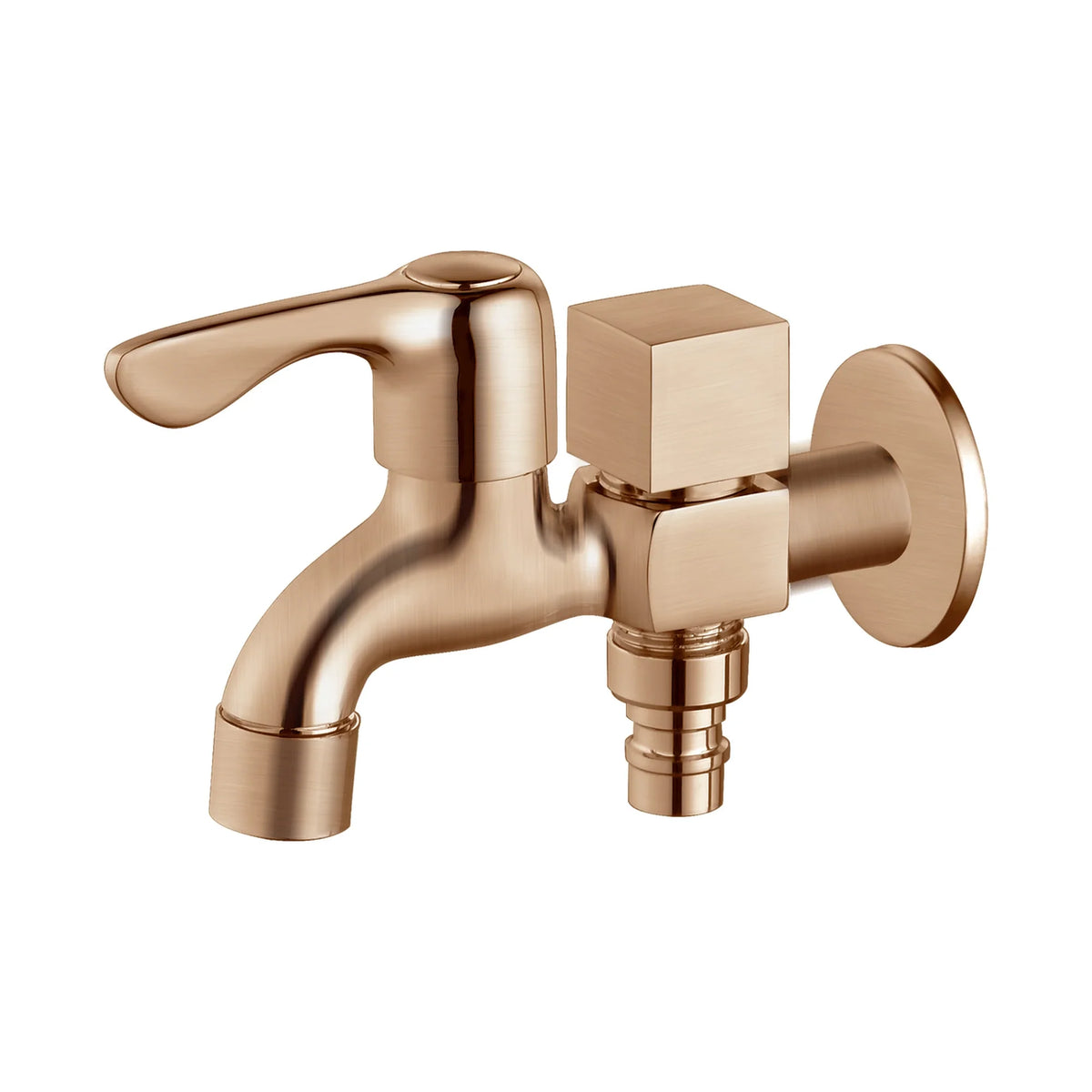 YOSO Double Bib Cock 002 - Brushed Rose Gold