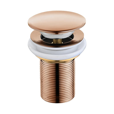 YOSO Pop-Up Waste Drain Short - Brushed Rose Gold
