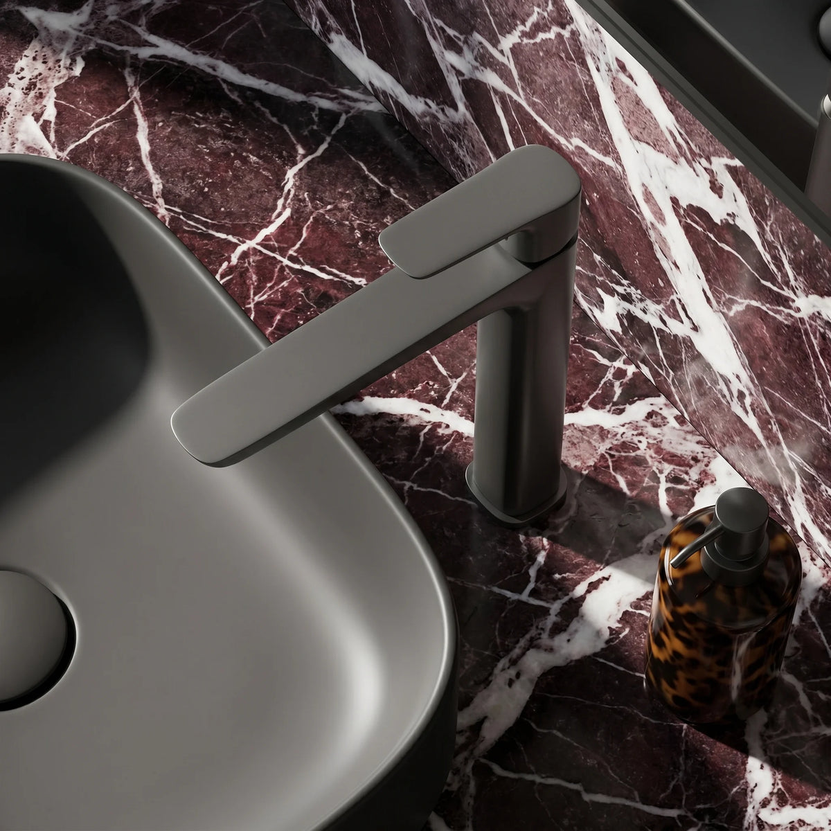 Bali Basin Mixer — Tall Neck - Gun Metal | Yoso