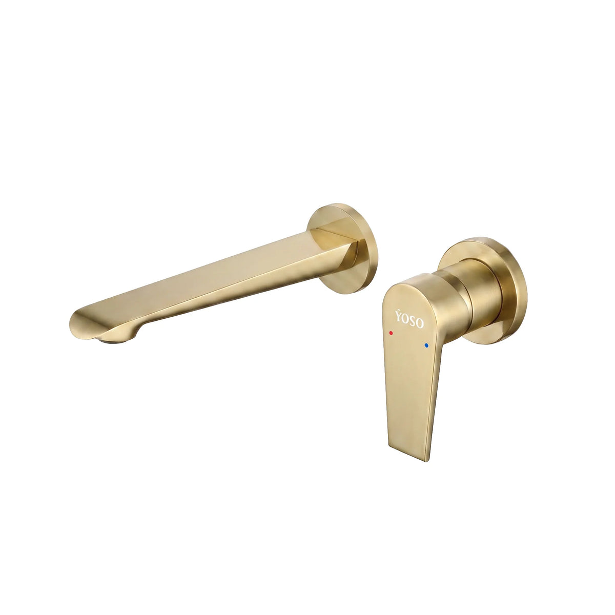 London Style Wall Mounted basin Mixer - Brushed Gold | Yoso