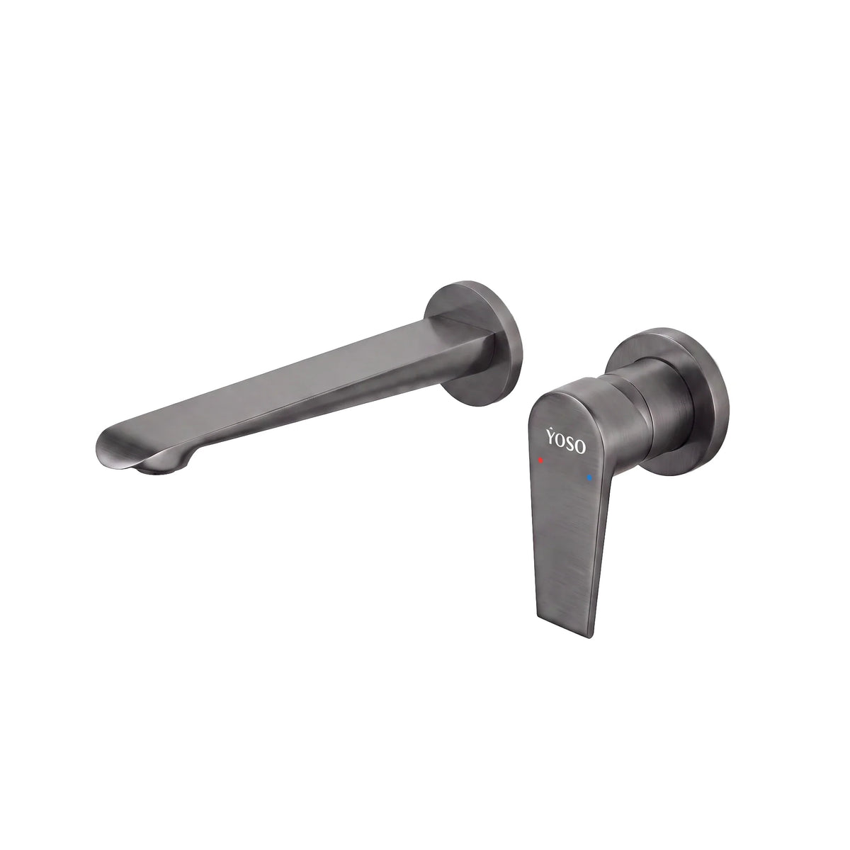 London Style Wall Mounted Basin Mixer - Gun Metal | Yoso
