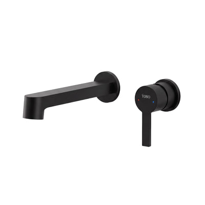 Paris Wall Mounted Basin Mixer - Matt Black | Yoso