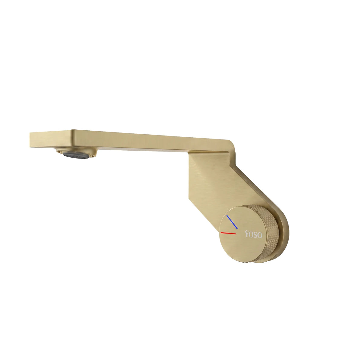 Pisa Wall Mounted Basin Mixer - Brushed Gold | Yoso
