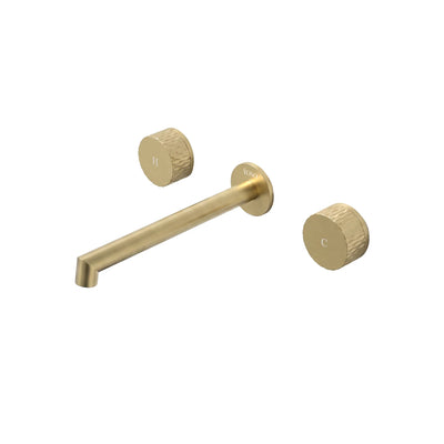 Seattle Wall Mounted Basin Mixer - Brushed Gold | Yoso