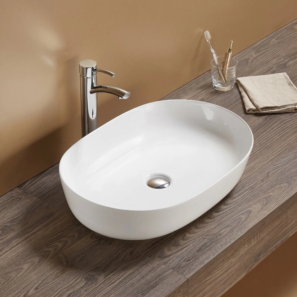 Luna Oval Round Top Basin