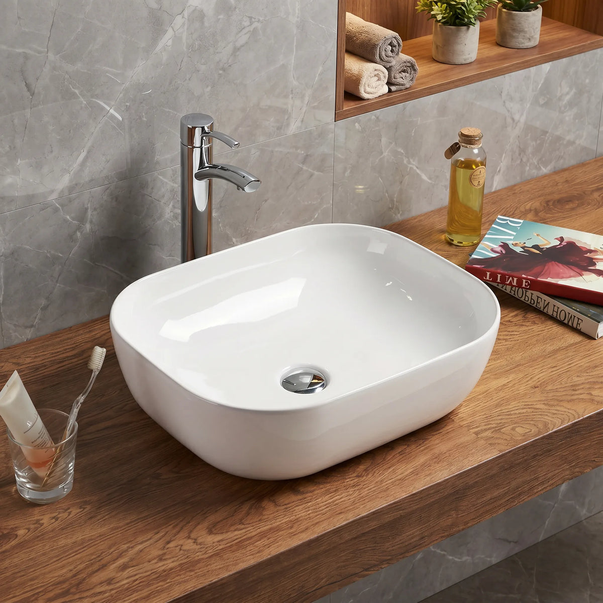 Piazza Rectangular Top Basin